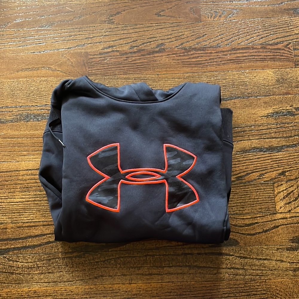 Under armour hoodie Size xs black neon pink great condition